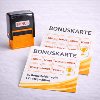 Stempel & Bonuskarten aus dem Evodruck Onlineshop