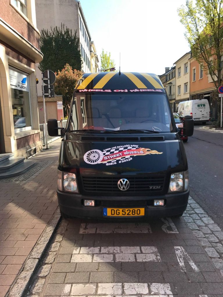 Street Wheels Lieferwagen in neuem Design foliert Evodruck Werbung Luxembourg Wasserbillig Trier Konz