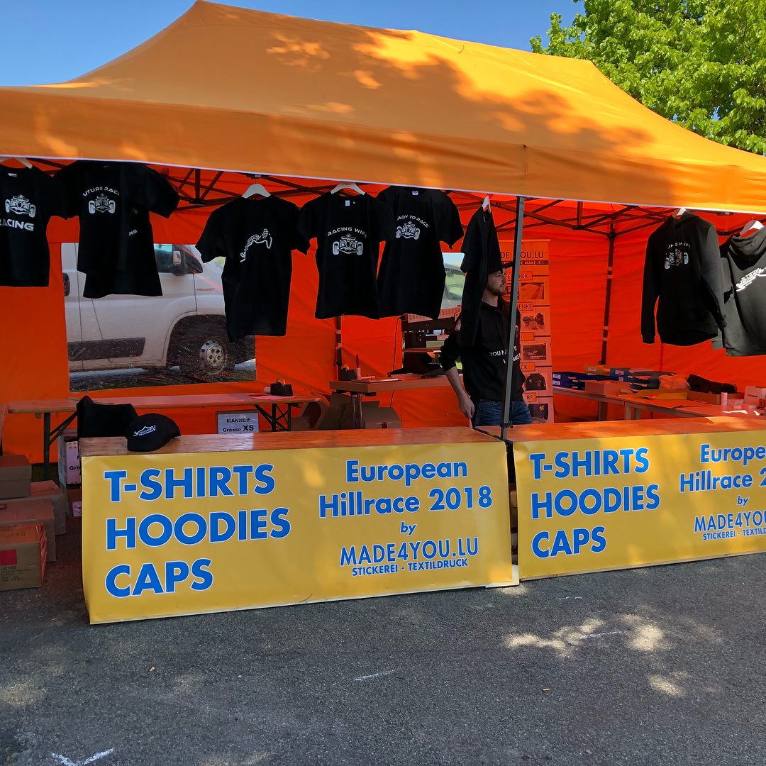 Hillrace Merchstand Made4you Werbung Luxembourg Wasserbillig Trier Konz