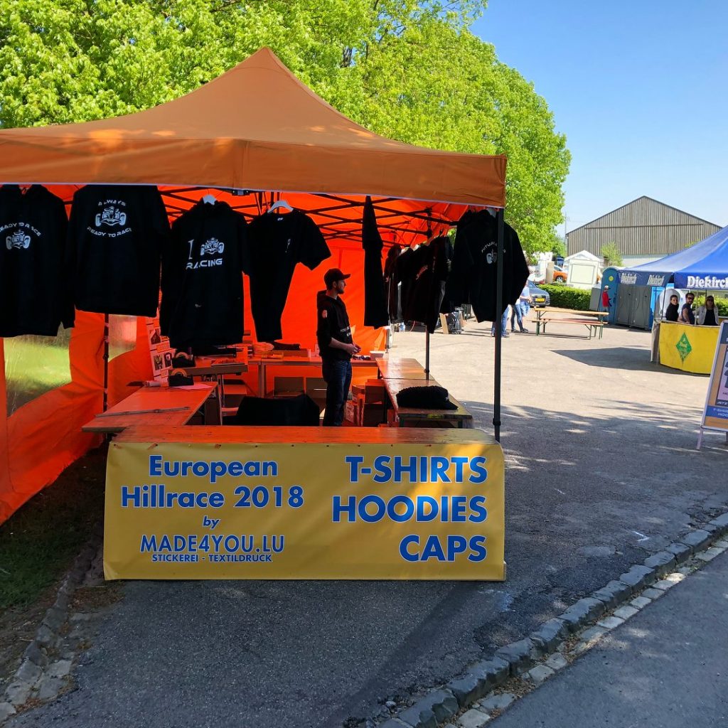 Hillrace Merchstand Made4you Werbung Luxembourg Wasserbillig Trier Konz