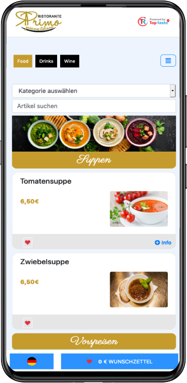 Digitale Speisekarte QR Menu Covid19 Corona Luxemburg Made4you Werbung