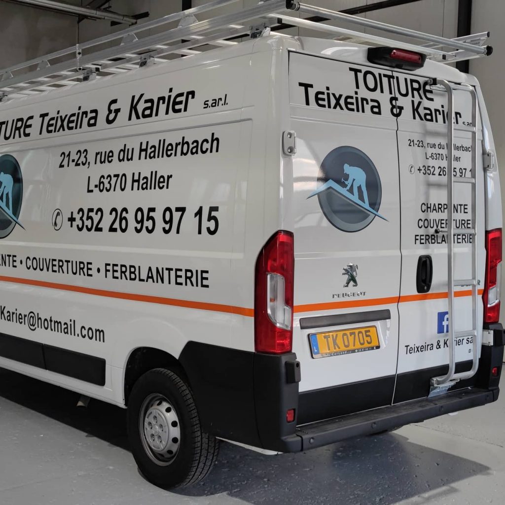 Lieferwagen Beschriftung Folierung Made4you Werbung Luxemburg Waserbillig Trier Konz