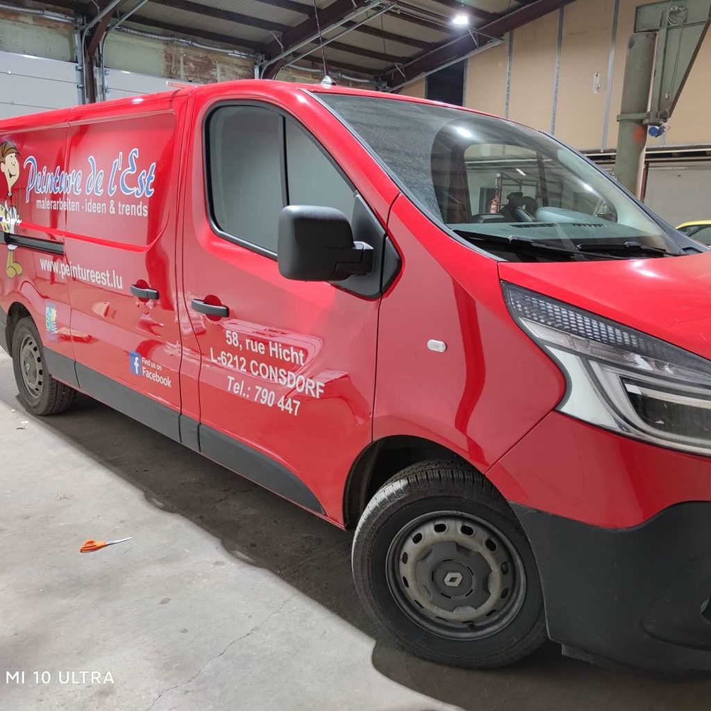 Fahrzeugbeschriftung Autobeschriftung Made4you Werbung Luxemburg Wasserbillig Trier Konz