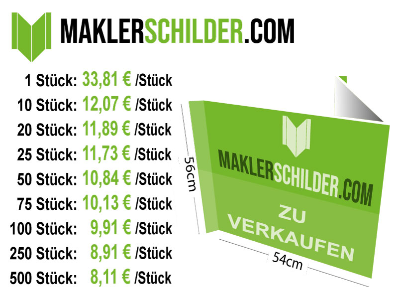 Faltschild 1180 x 560mm