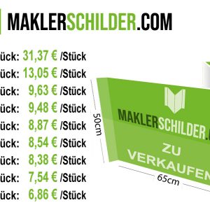 Faltschild 1400 x 500