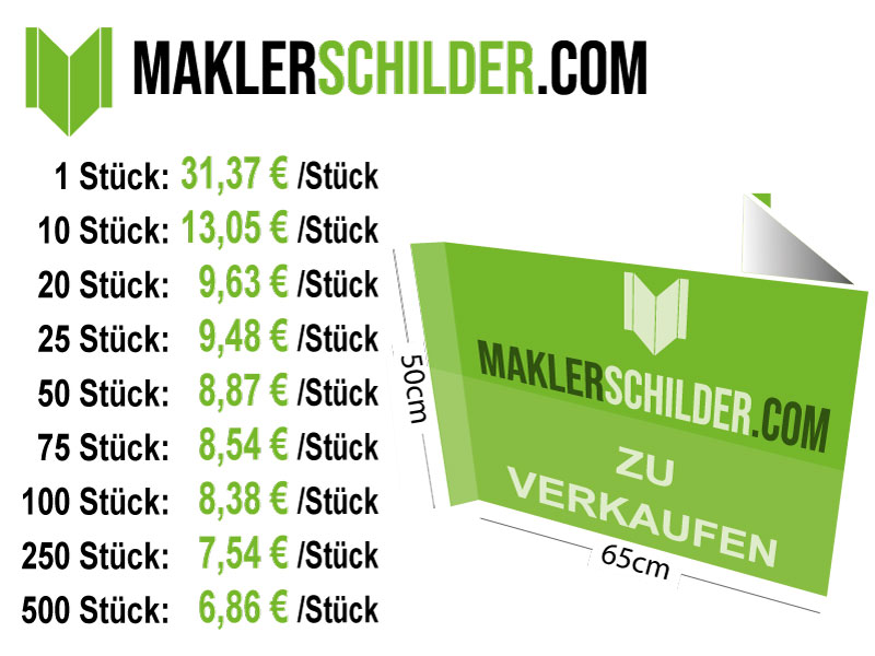 Faltschild 1400 x 500