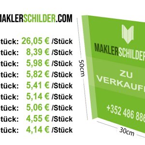 Faltschild 1000x700mm