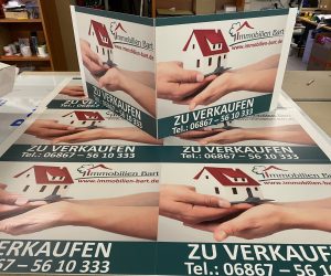 Maklerschilder Nasenschilder Faltschilder im UV Druck drucken lassen Wasserbillig Luxemburg Trier Konz Grevenmacher
